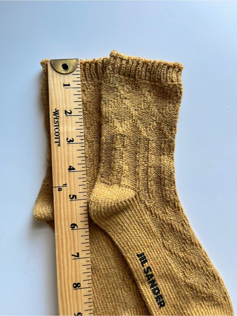 Jil Sander Yellow Knit Crew Socks - Picture 4 of 5